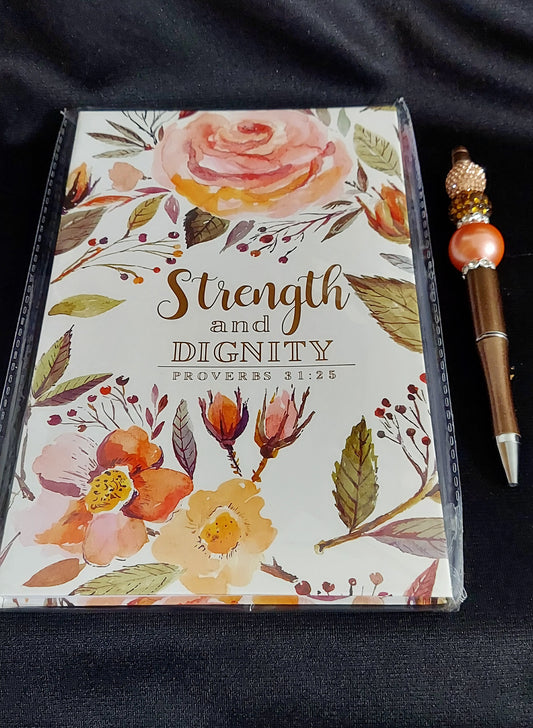 Strength and Dignity Journal with glam pen